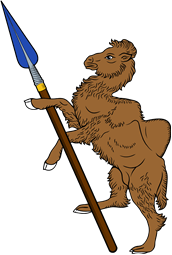 Camel Rampant Holding Spear
