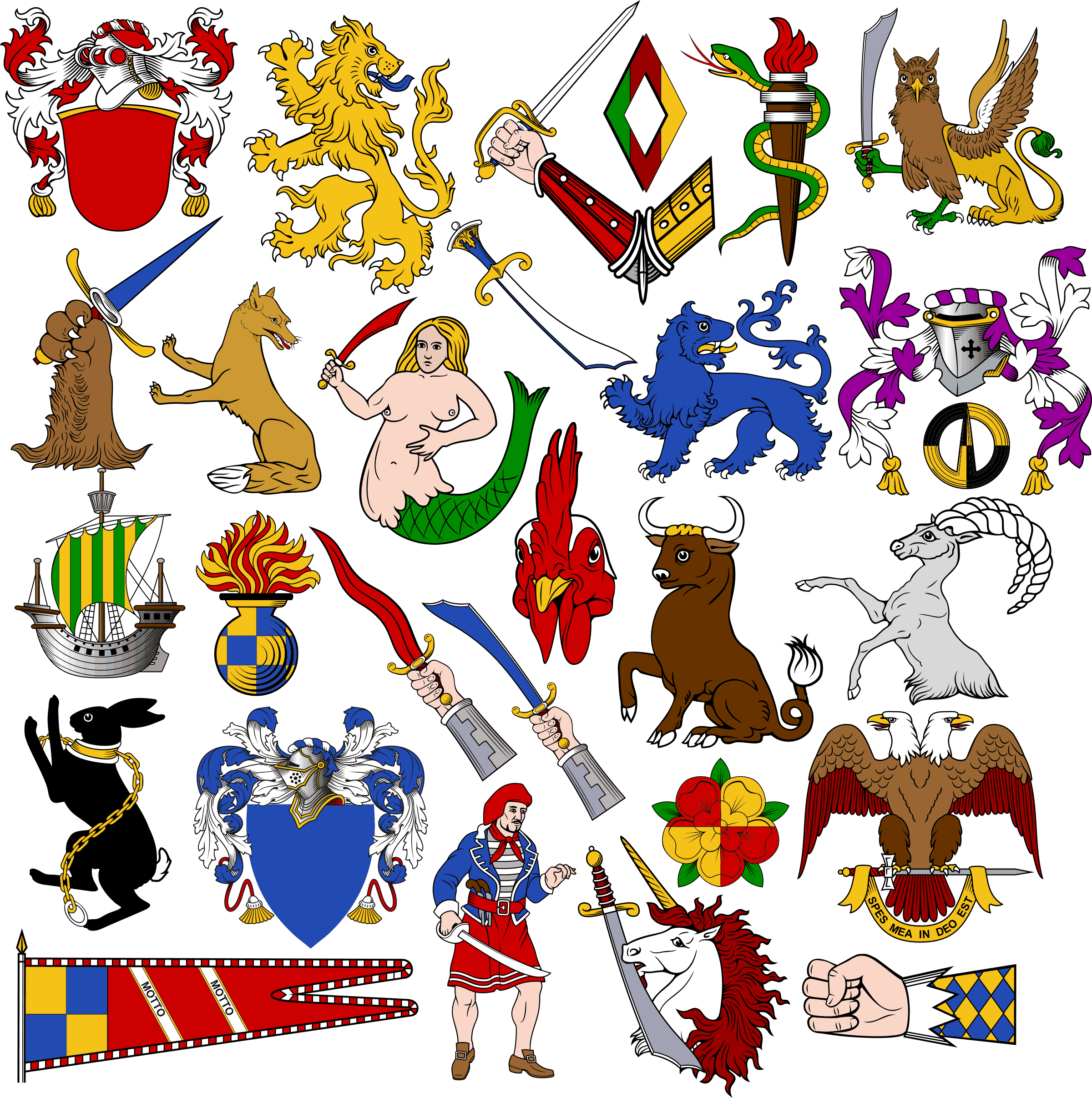 Armorial Gold Professional Heraldry Art - Package List